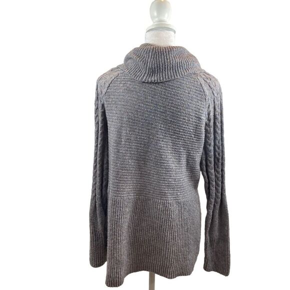 Liz Claiborne Cowl Neck Not Sweater Purple, Blue and Grey Size Medium - Picture 5 of 10